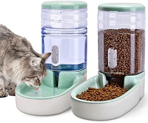 Kacoomi Automatic Pet Feeder & Water Dispenser – 2-Gallon Gravity Set