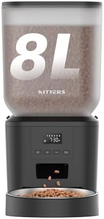 Automatic Dog Feeder by Nityers – 8L Timed Pet Food Dispenser with LCD Screen