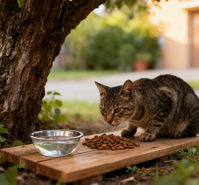 A bowl of high-quality wet cat food