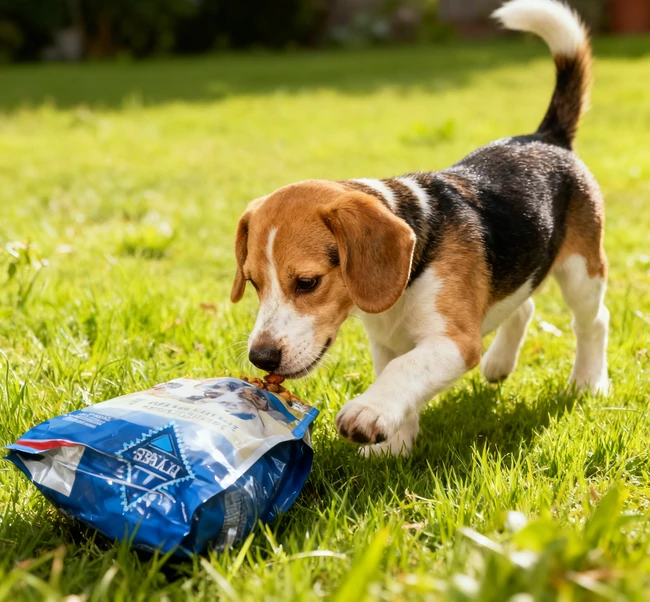 Close-up view of Hill's Science Diet kibble versus Blue Buffalo kibble